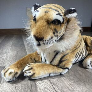 Plush Bengal Tiger Toy Realistic & Lifelike Stuffed Animal Cat 18-29 In Long